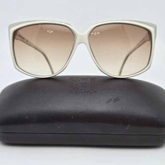 Anne Klein 3000 680 White Frame Light Brown Gradient Lens Sunglasses w Case Itay main image 15